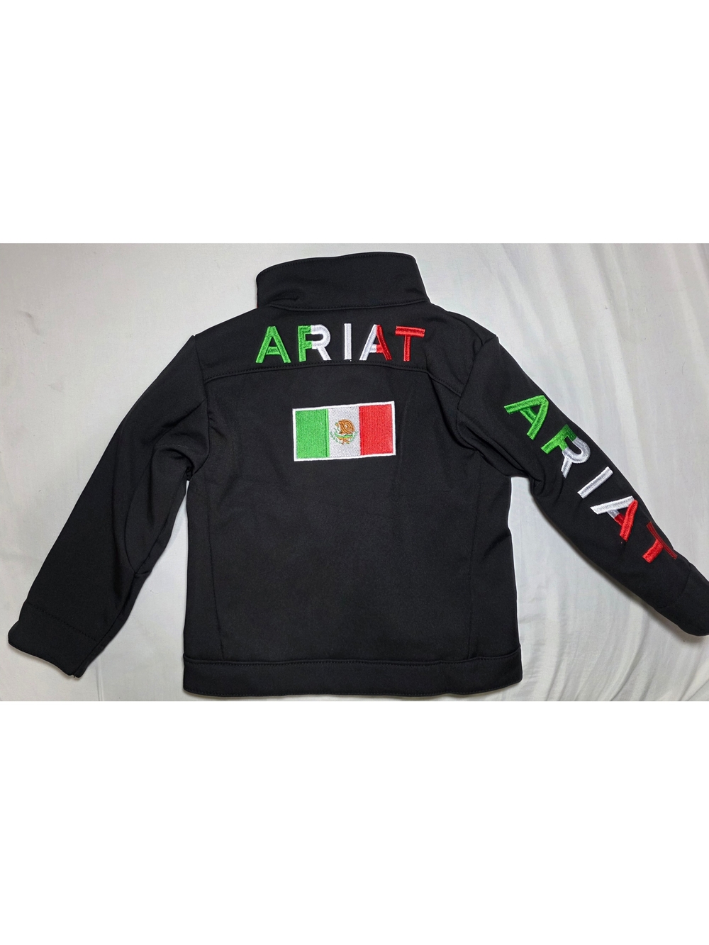 Ariat Black Kids Jacket with Green White Red Accents